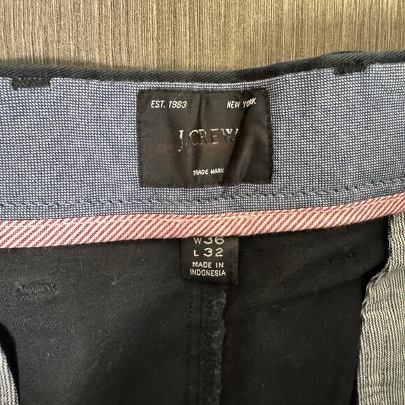 J.Crew 770 Straight Fit Stretch Chino Pants 36x32 Black Flat Front Twill Zip Fly - Picture 5 of 10